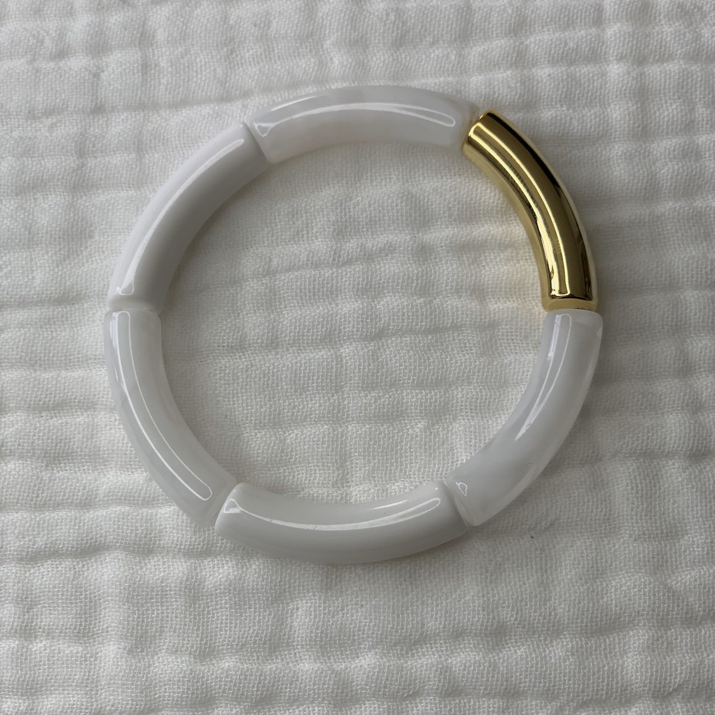 Bracelets élastiques tons blancs