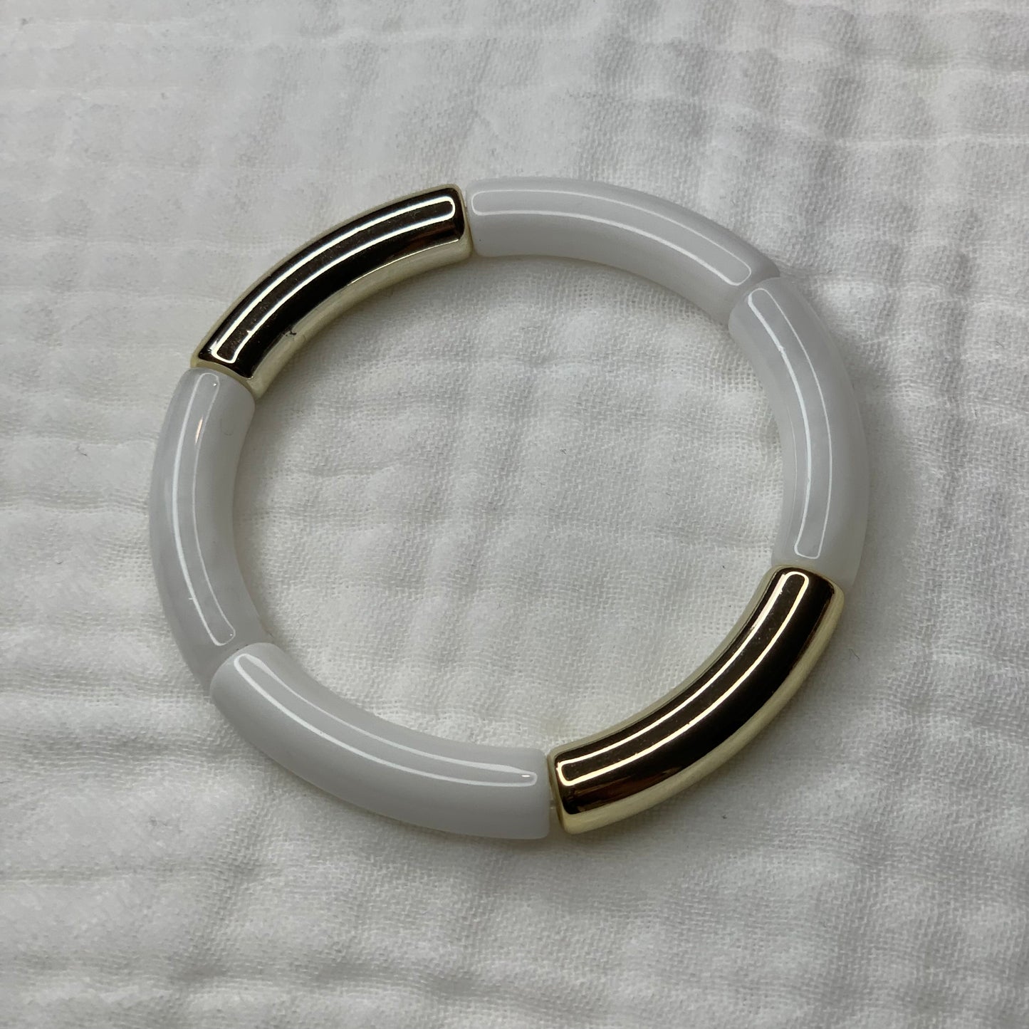 Bracelets élastiques tons blancs
