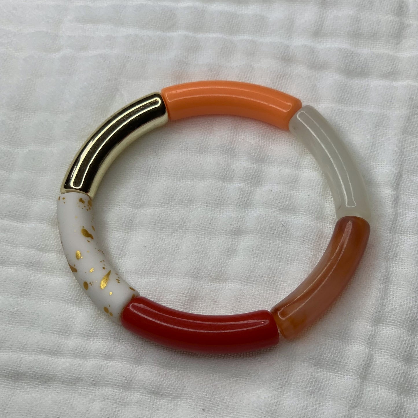 Bracelets joncs tons rouges