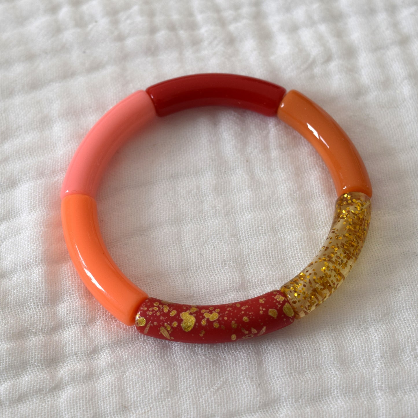 Bracelets joncs tons rouges