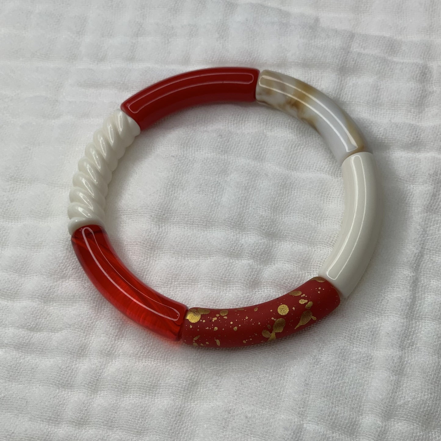 Bracelets joncs tons rouges