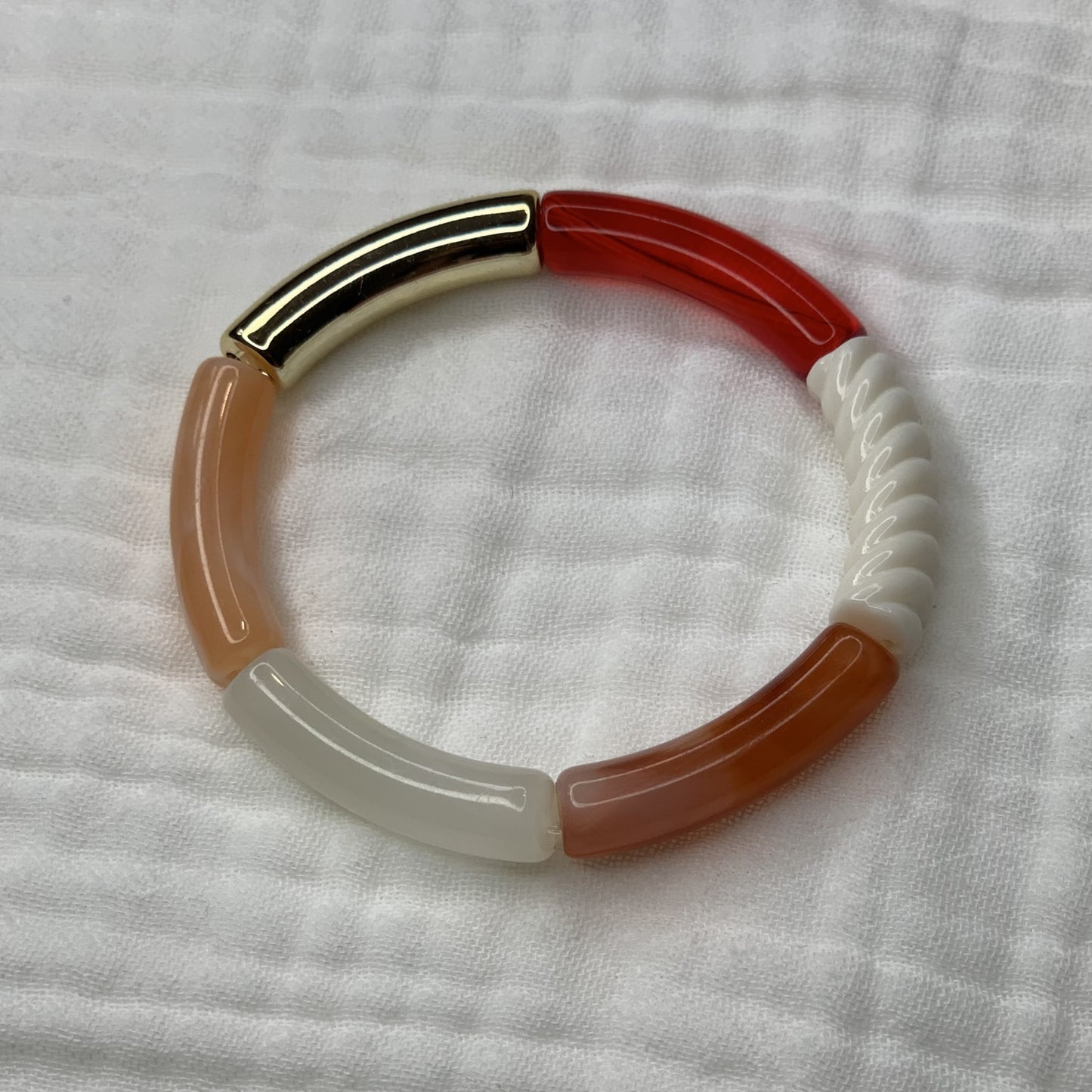 Bracelets joncs tons rouges