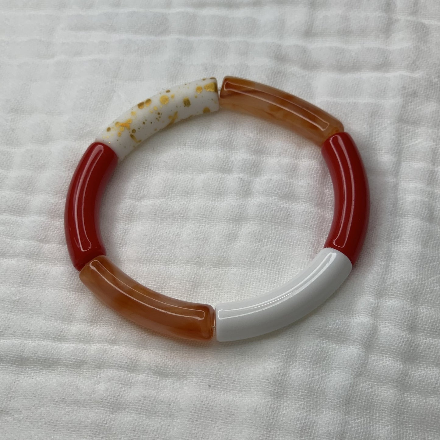 Bracelets joncs tons rouges