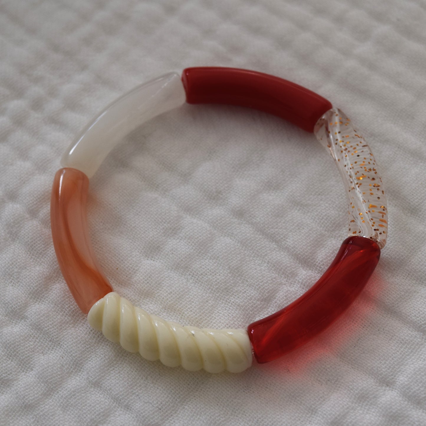 Bracelets joncs tons rouges