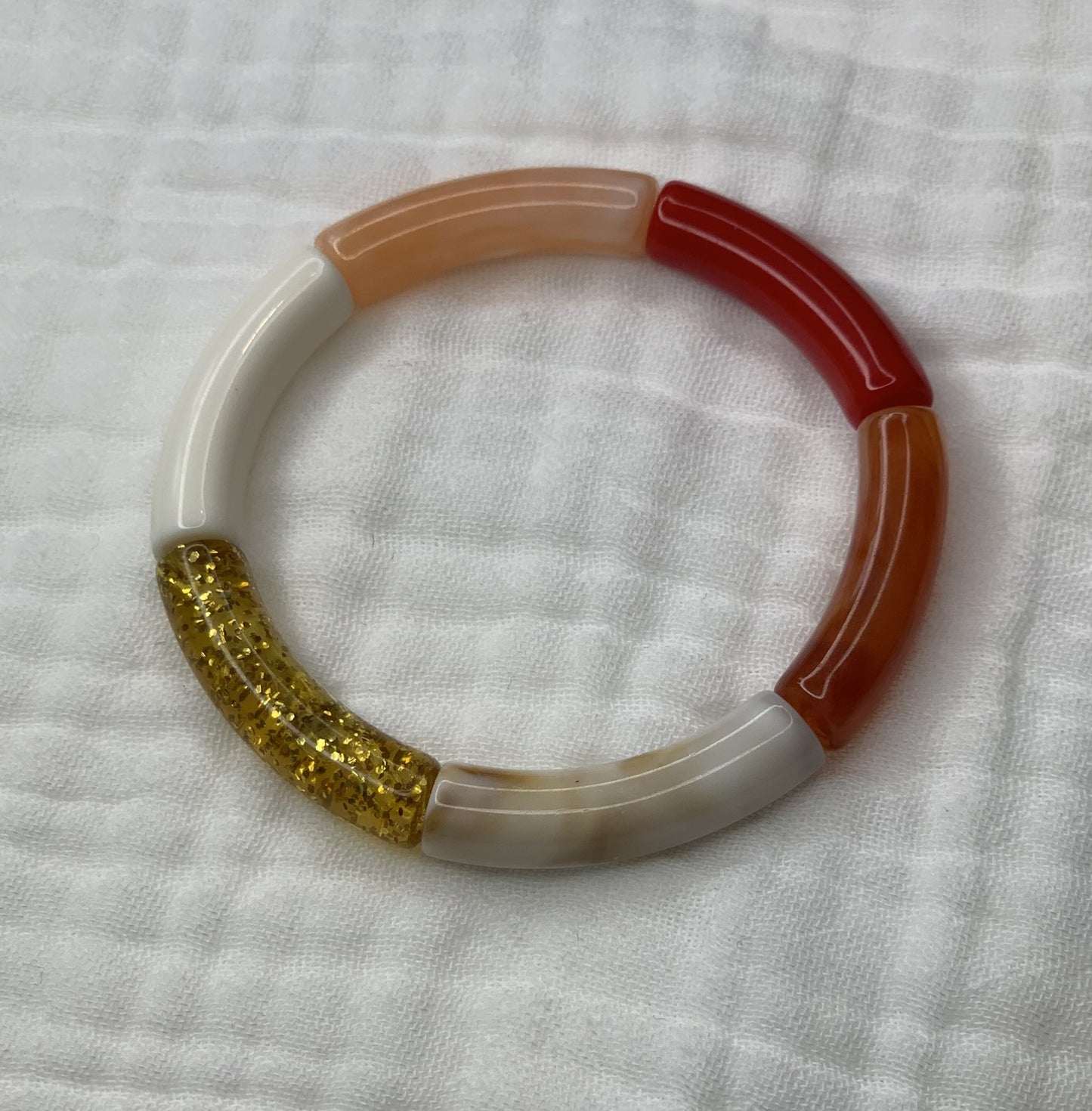 Bracelets joncs tons rouges