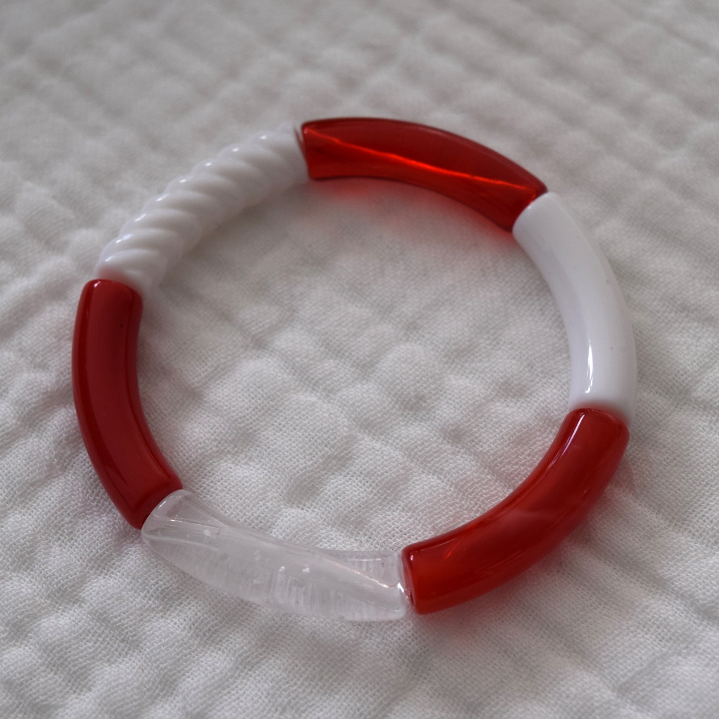 Bracelets joncs tons rouges
