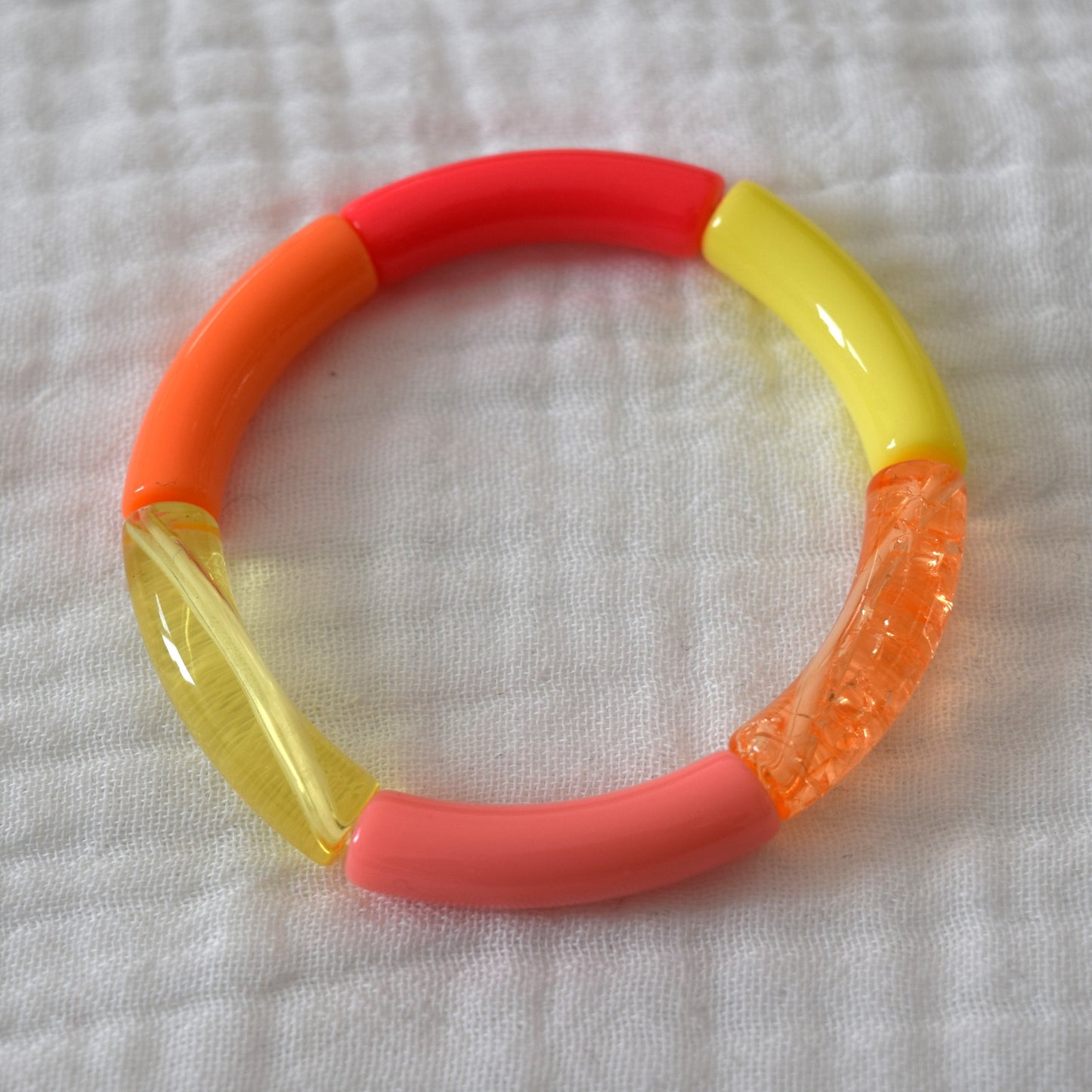 Bracelets joncs tons acidulés