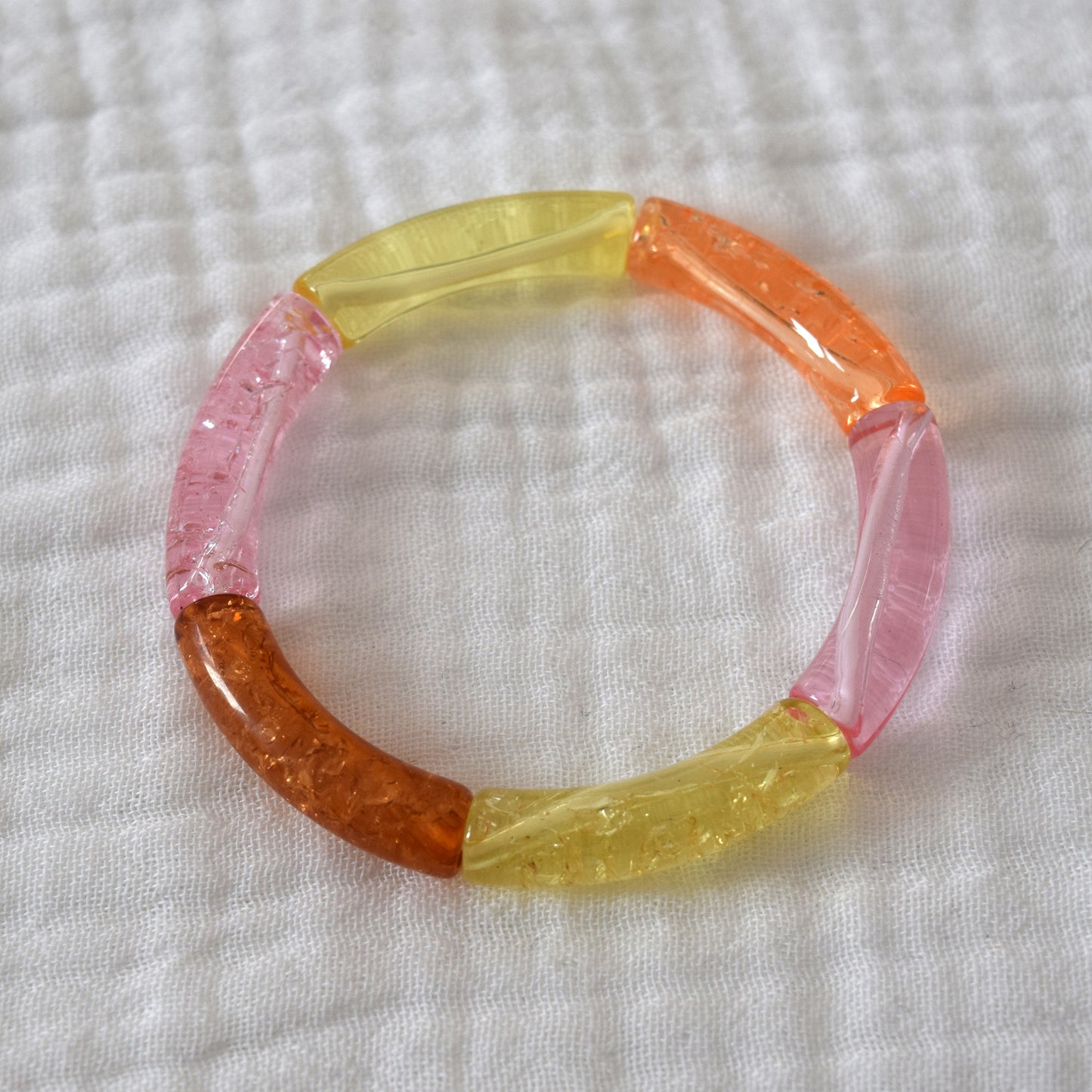 Bracelets joncs tons acidulés