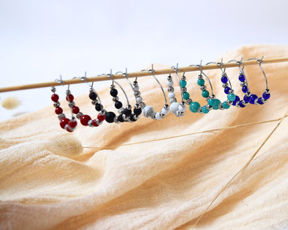 Boucles d'oreilles Vicky blanches