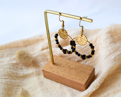 Boucles d'oreilles Laly noires