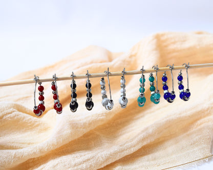 Boucles d'oreilles Vicky noires