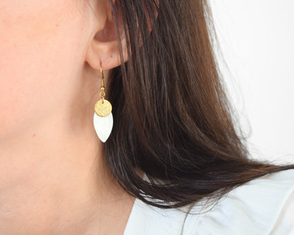 Boucles d'oreilles Sia avec nacre