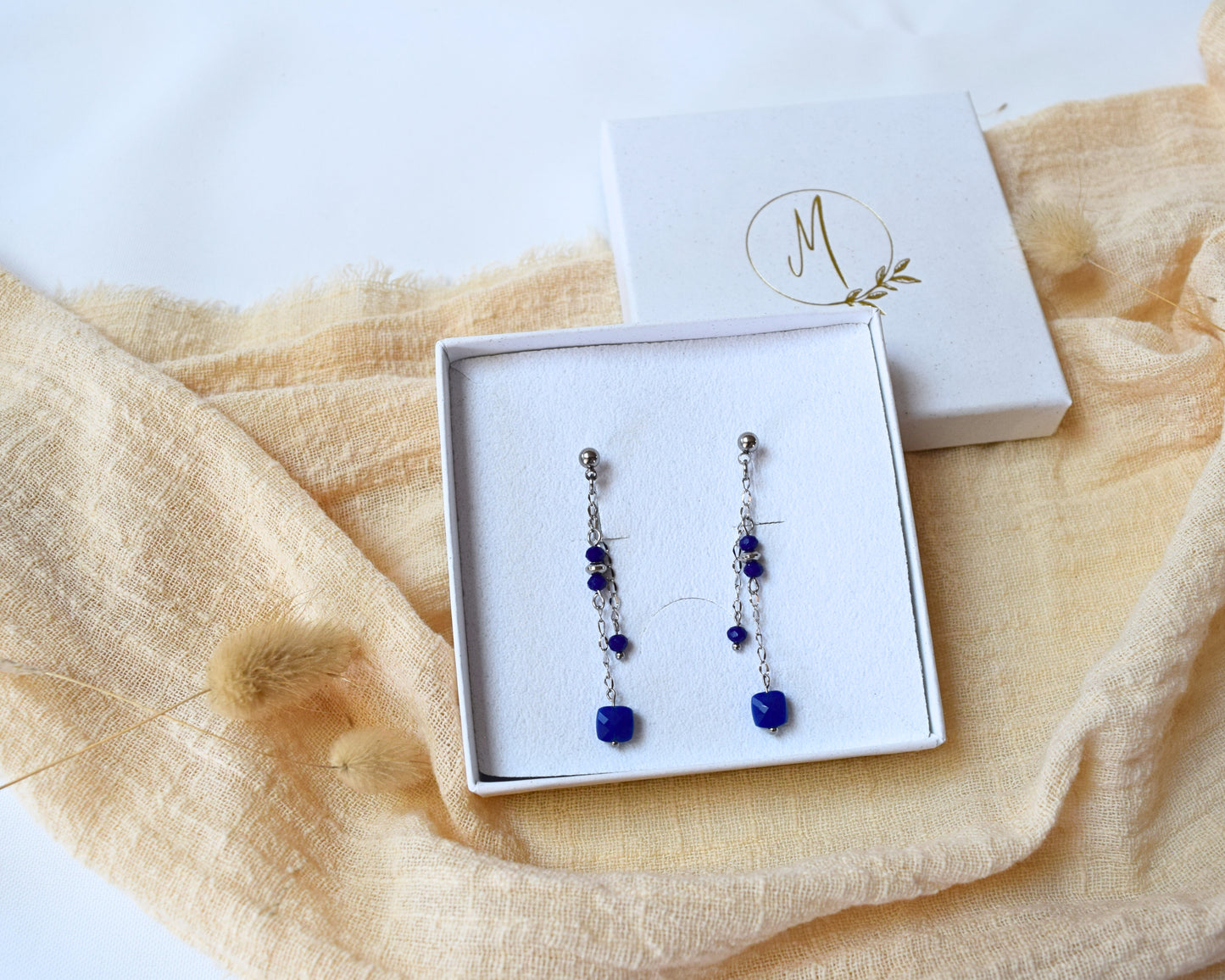 Boucles d'oreilles Molly bleues