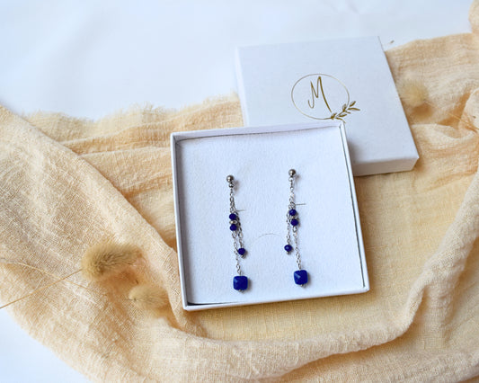 Boucles d'oreilles Molly bleues