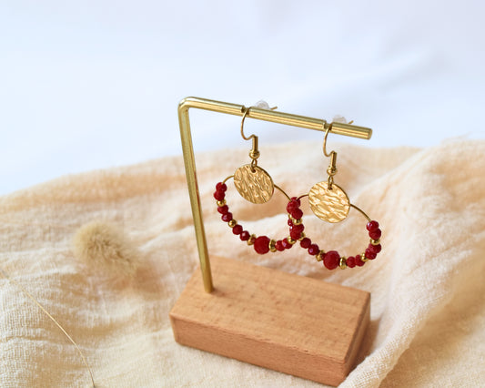 Boucles d'oreilles Laly rouges