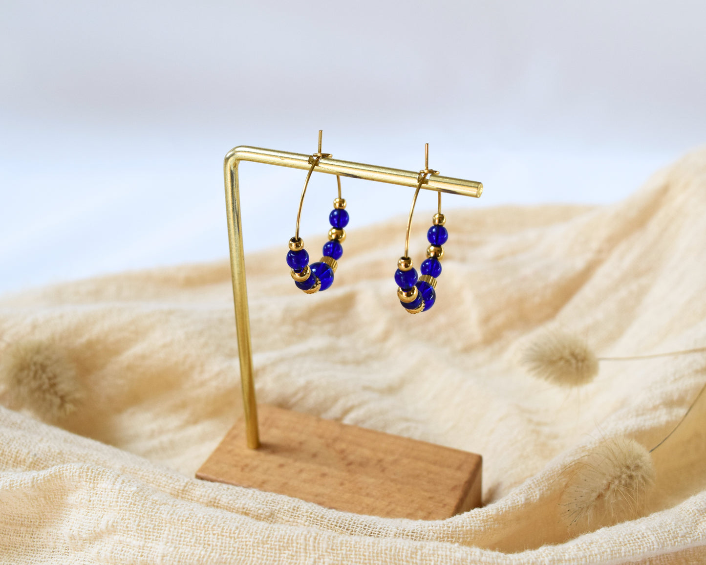 Boucles d'oreilles Vicky bleues