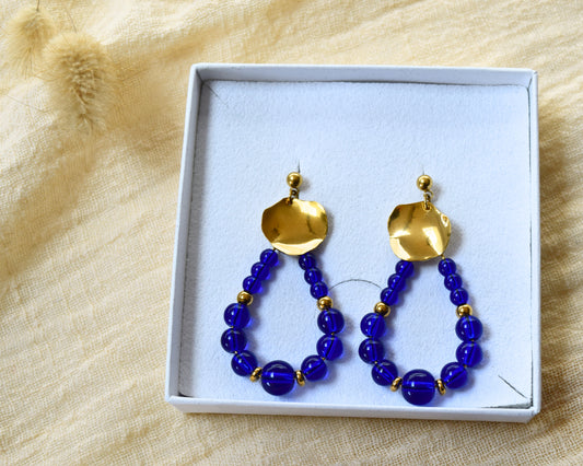 Boucles d'oreilles Gaby bleues