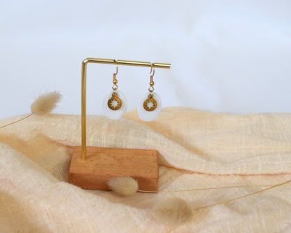 Boucles d'oreilles Solar avec nacre