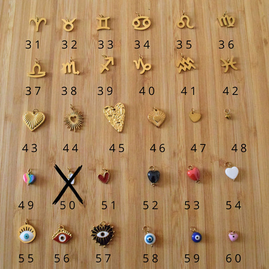 Charms dorés