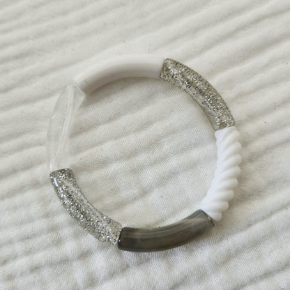 Bracelets joncs tons noirs et blancs