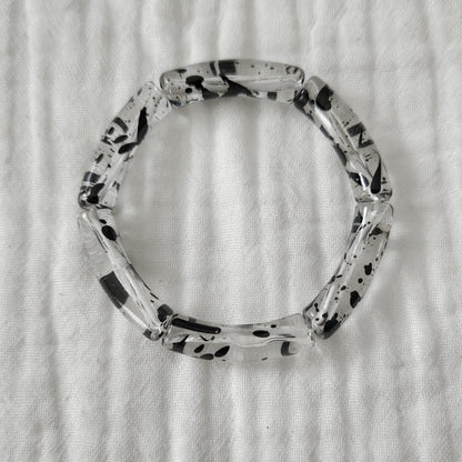 Bracelets joncs tons noirs et blancs