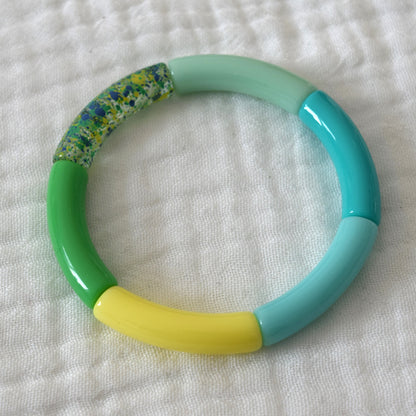 Bracelets joncs tons verts