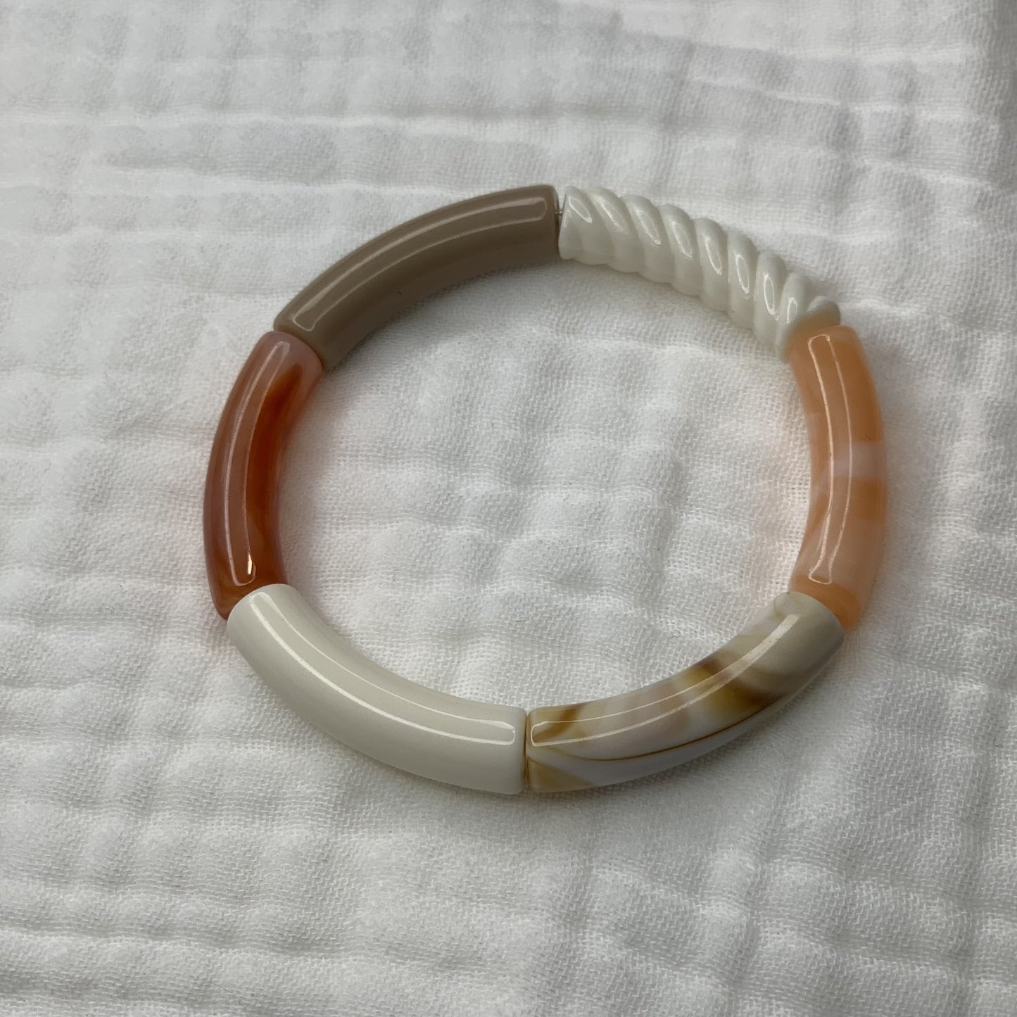Bracelets joncs tons orange et jaune