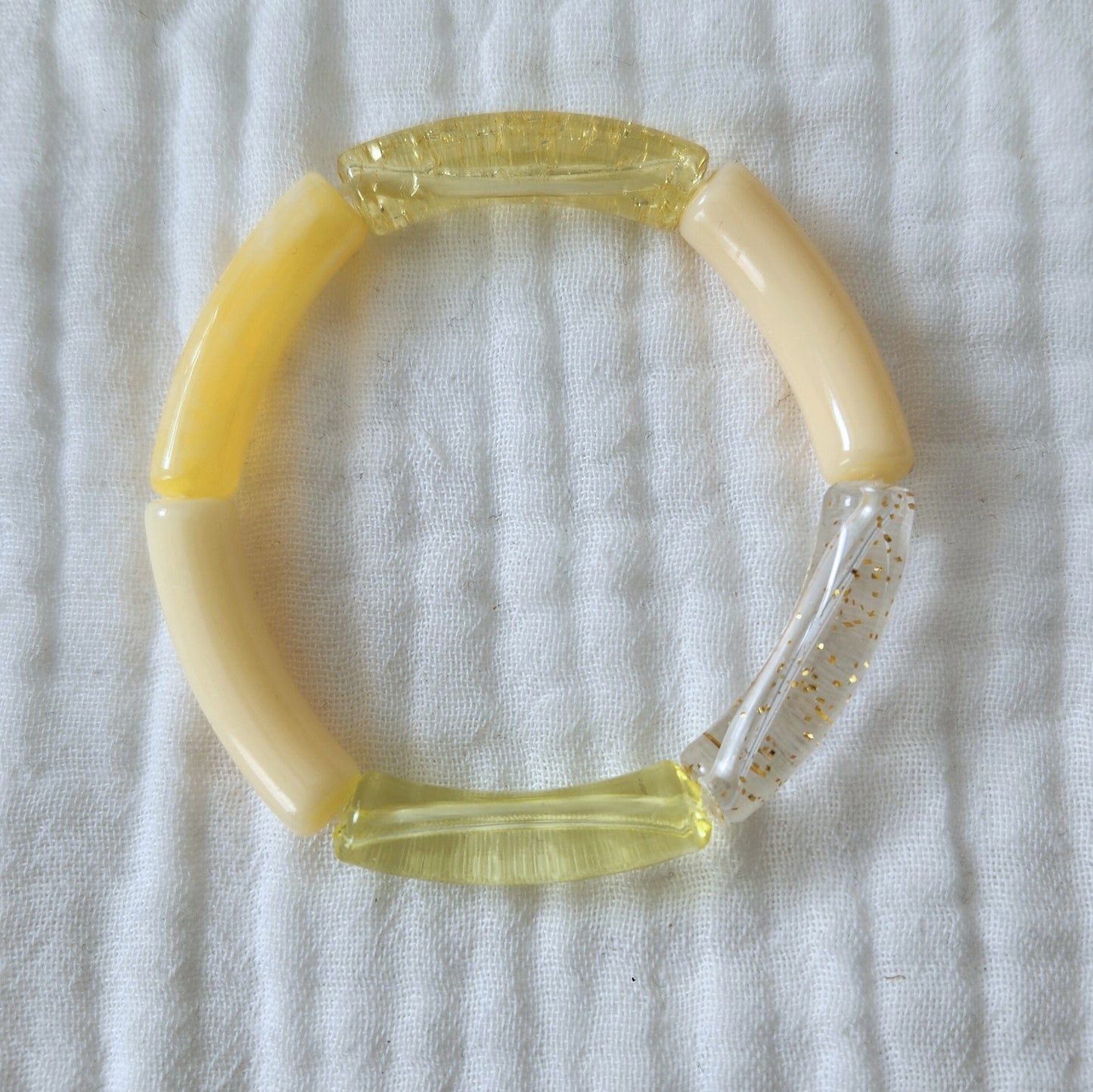 Bracelets joncs tons orange et jaune