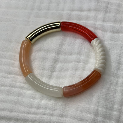 Bracelets joncs tons rouges