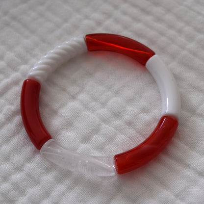 Bracelets joncs tons rouges