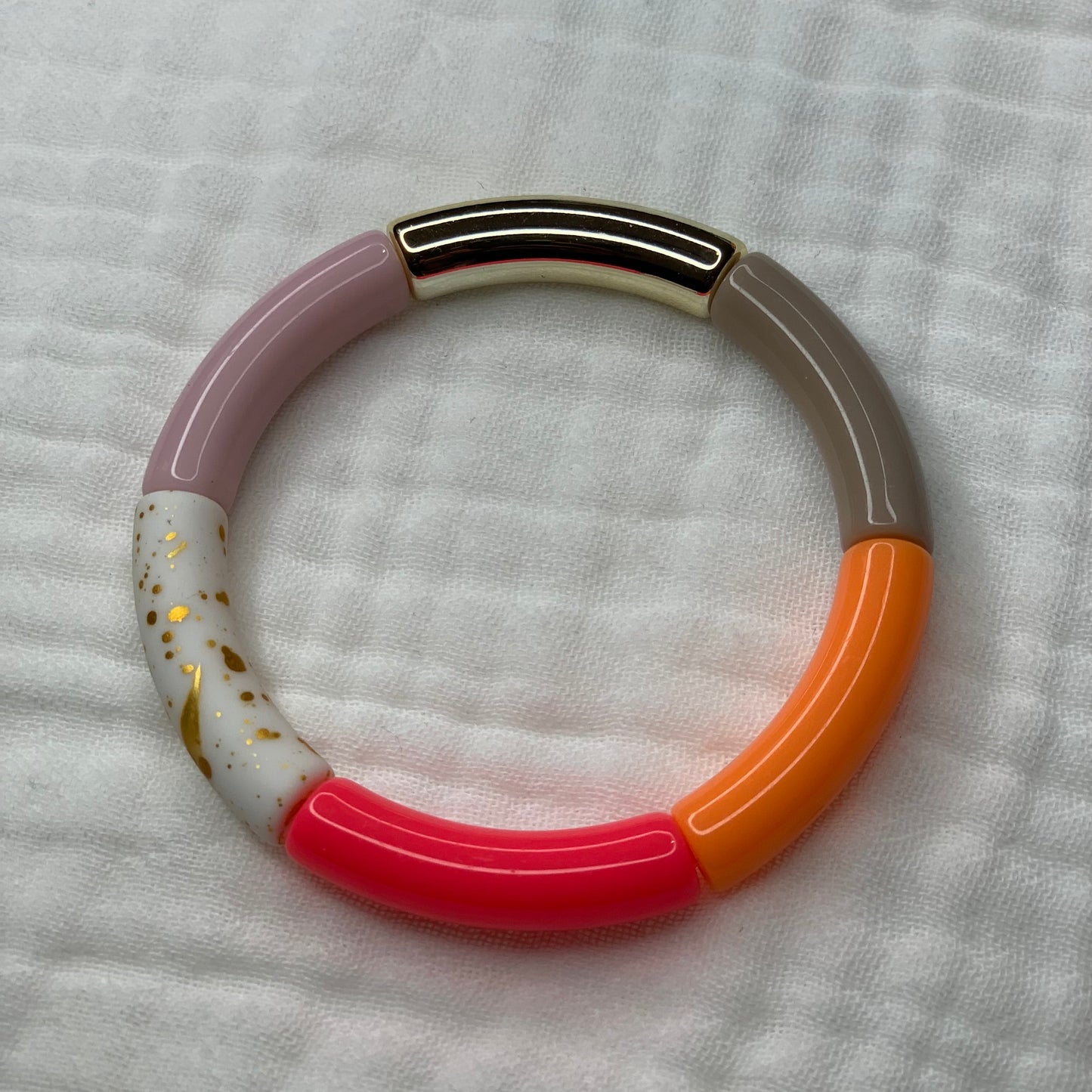 Bracelets joncs tons roses et mauves
