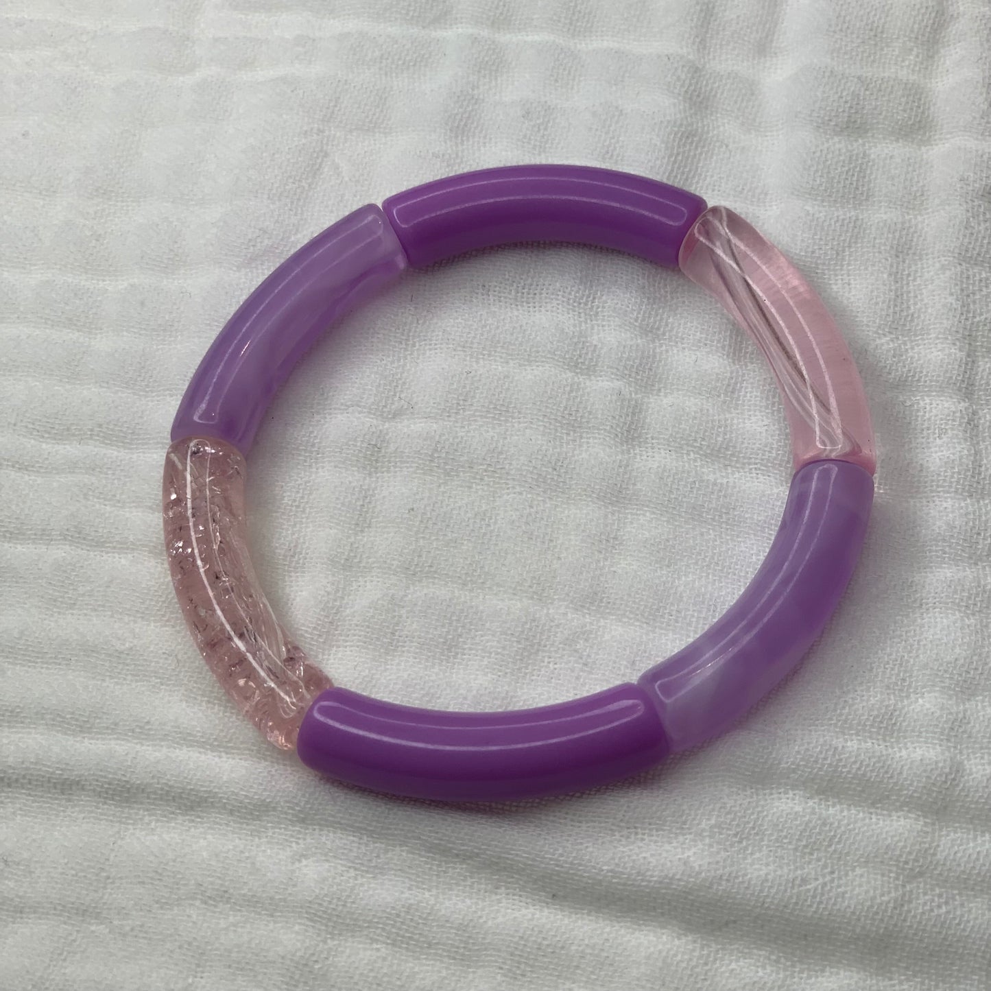 Bracelets joncs tons roses et mauves