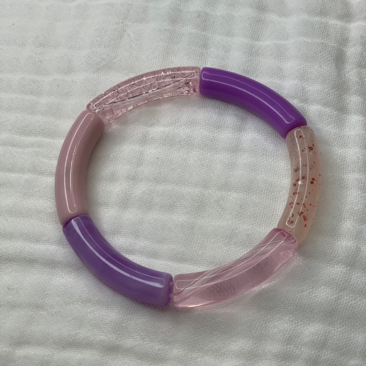 Bracelets joncs tons roses et mauves