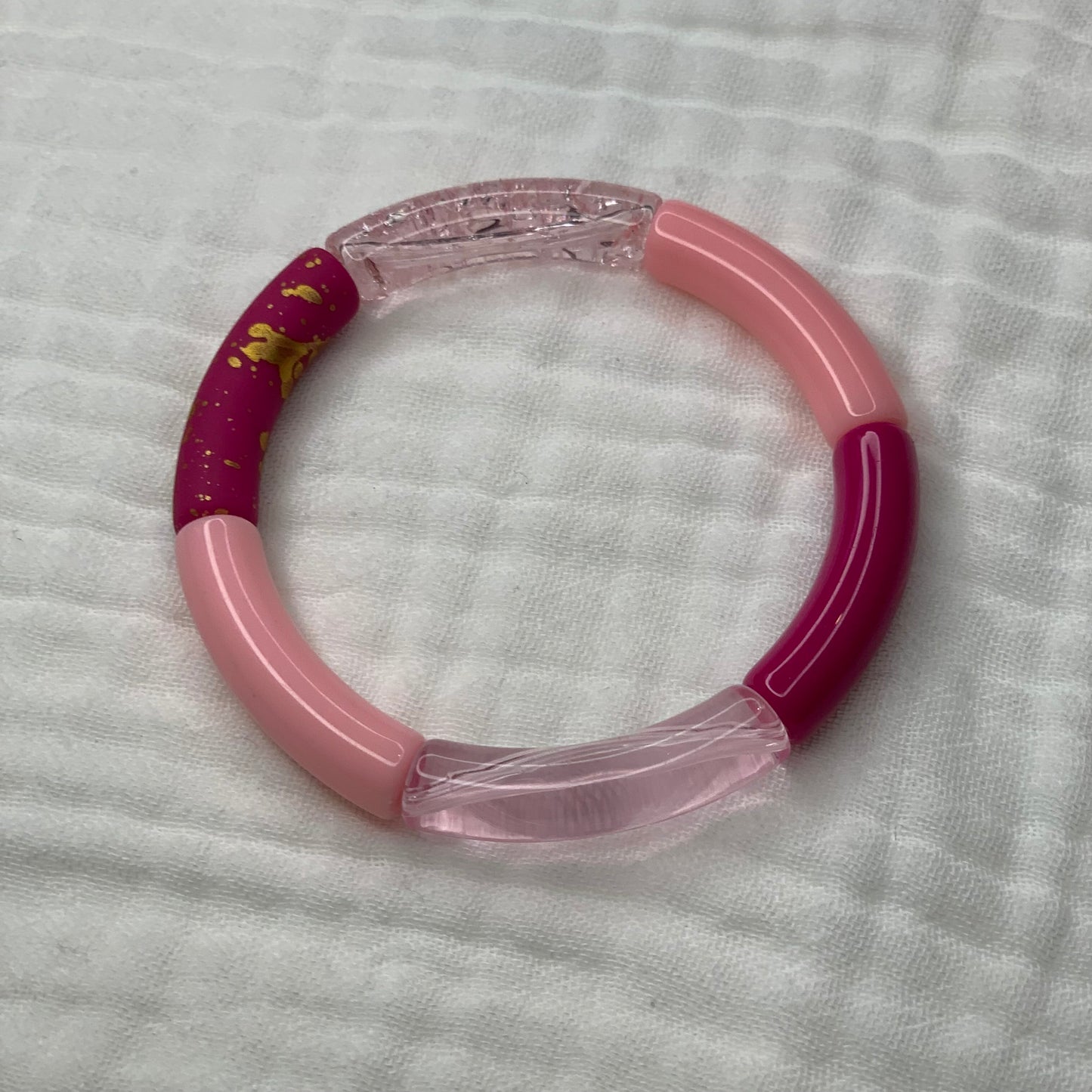 Bracelets joncs tons roses et mauves