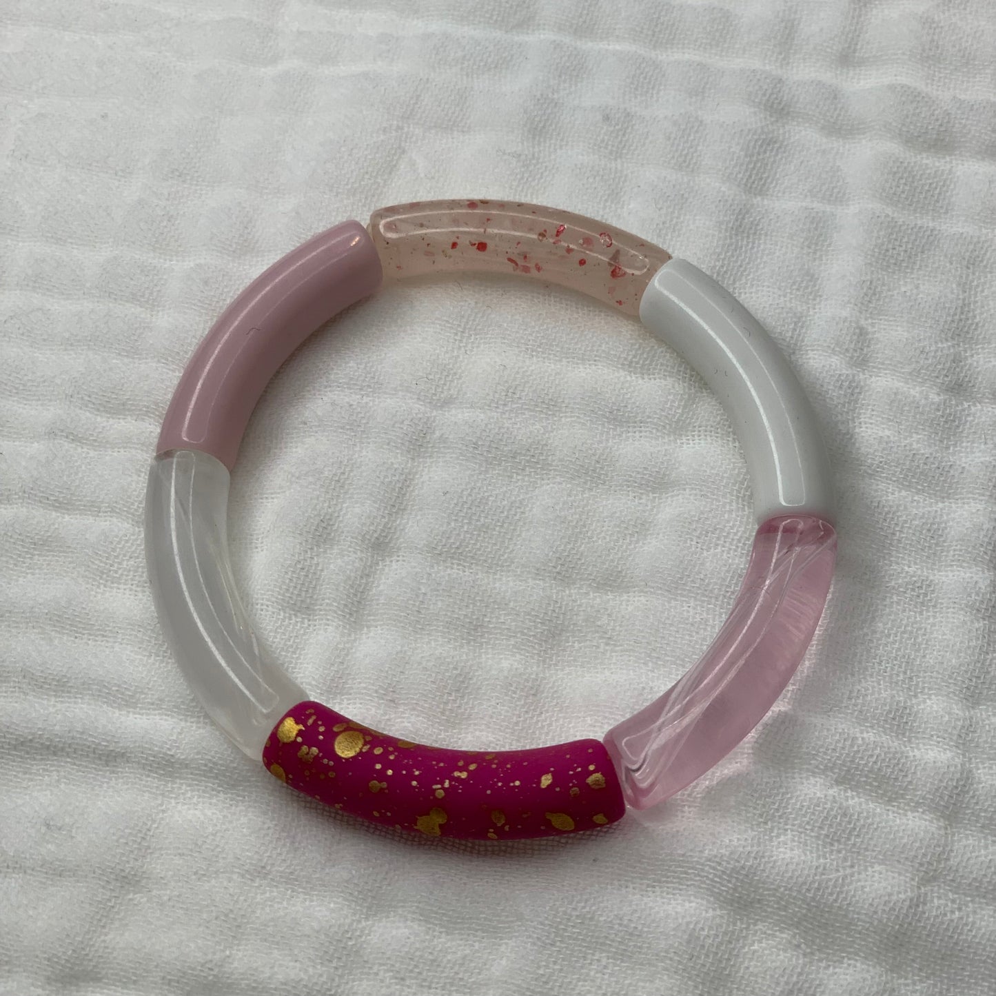 Bracelets joncs tons roses et mauves