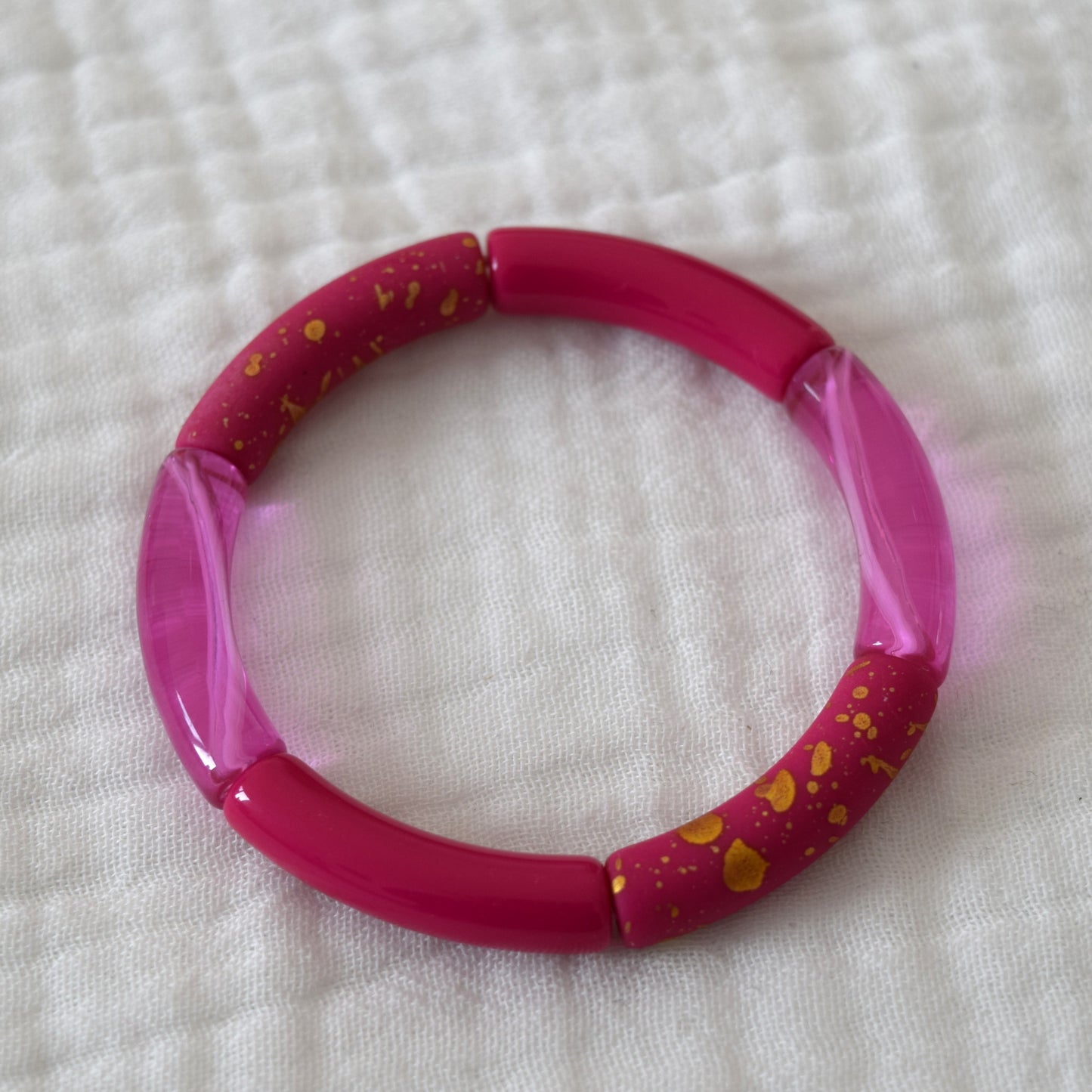 Bracelets joncs tons roses et mauves