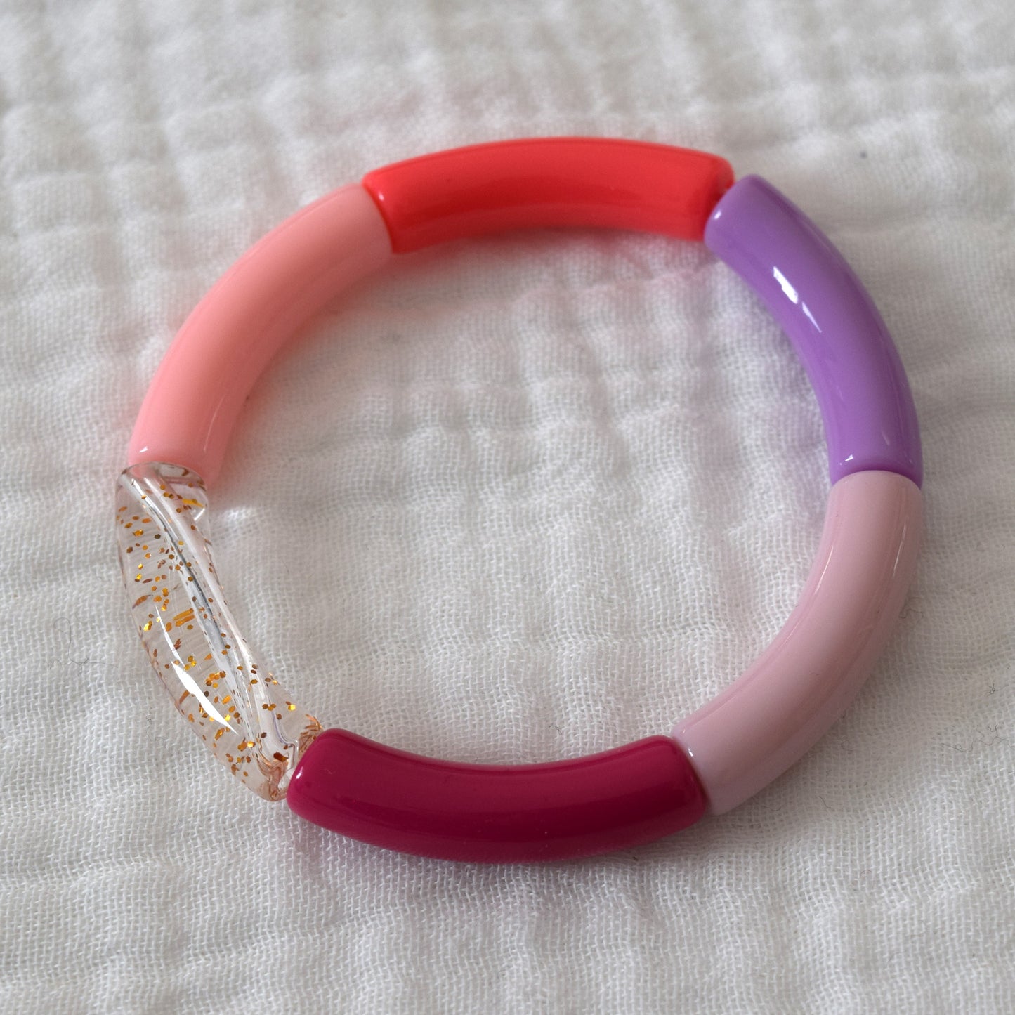 Bracelets joncs tons roses et mauves