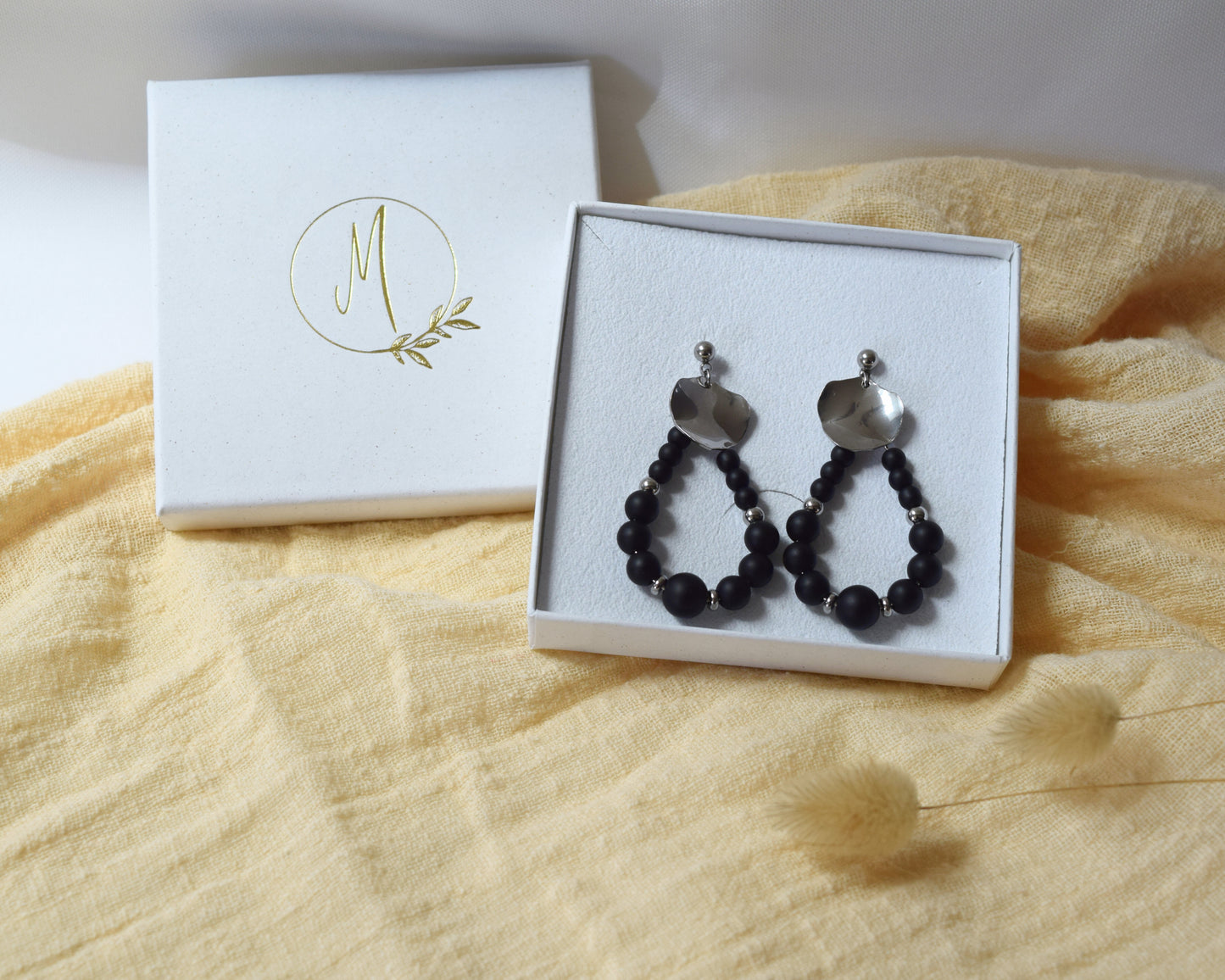 Boucles d'oreilles Gaby noires