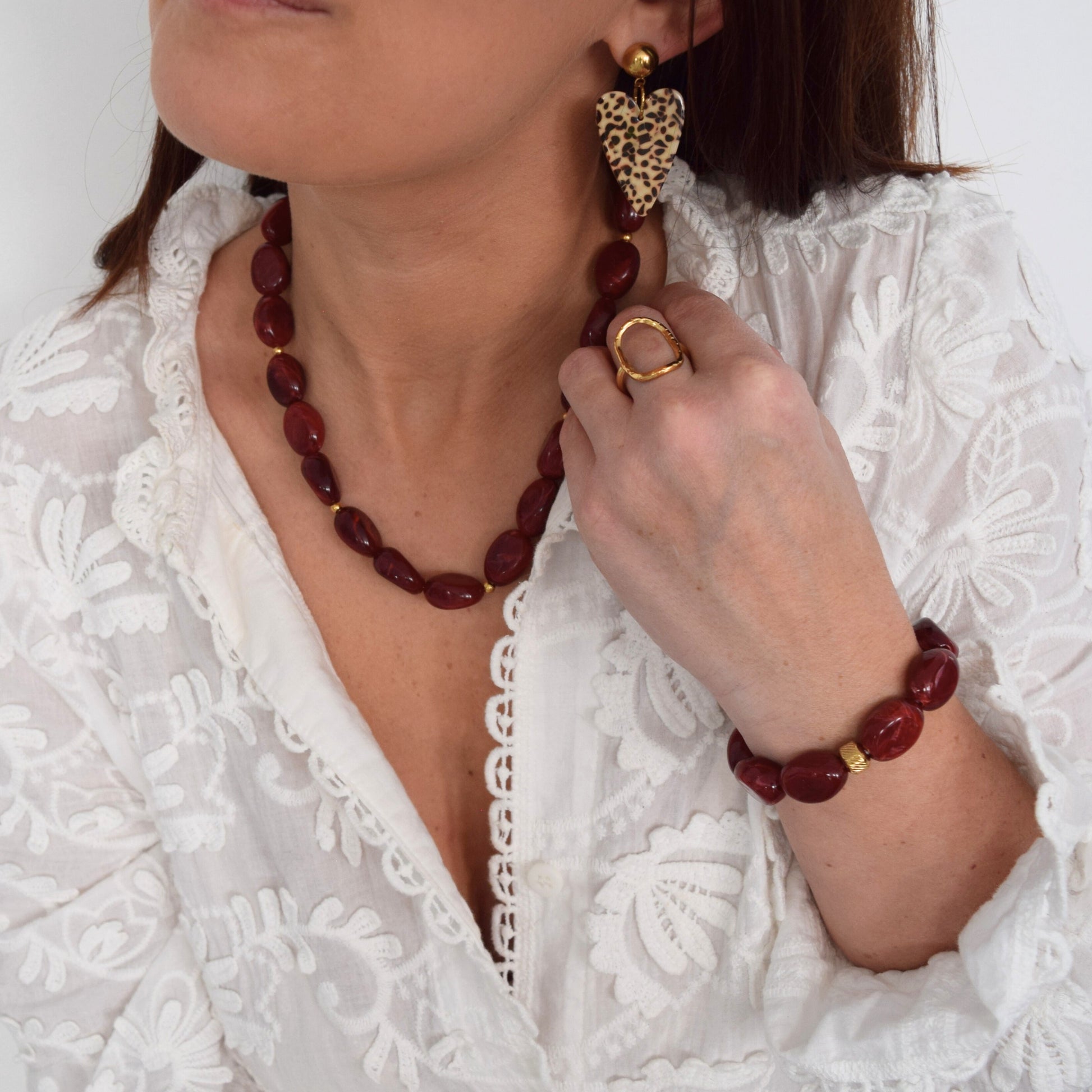bijoux femme cœur sauvage léopard