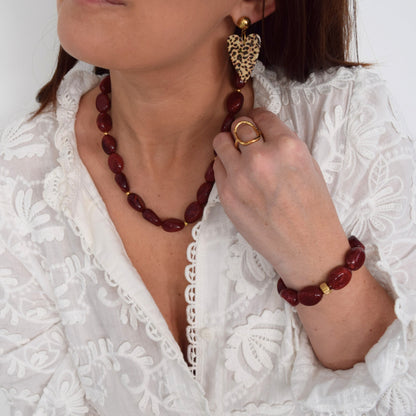 bijoux femme cœur sauvage léopard