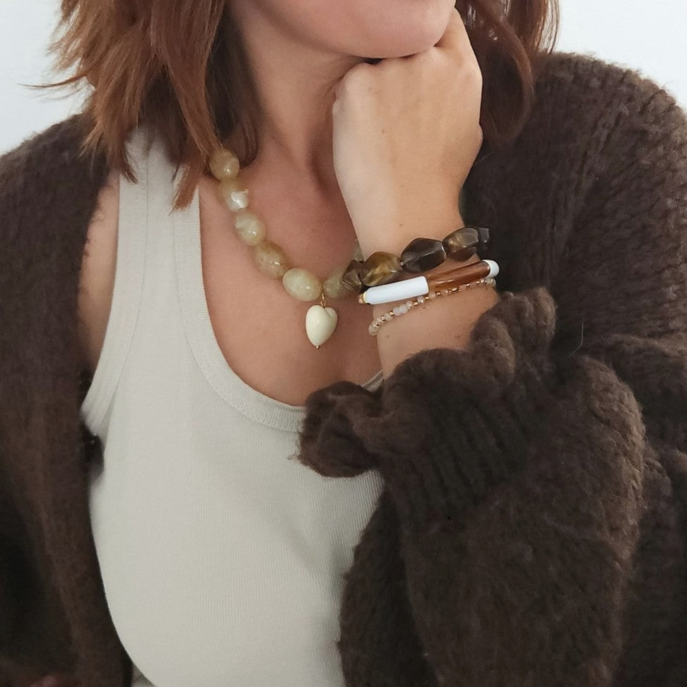 bracelets femme marron style bohème chic