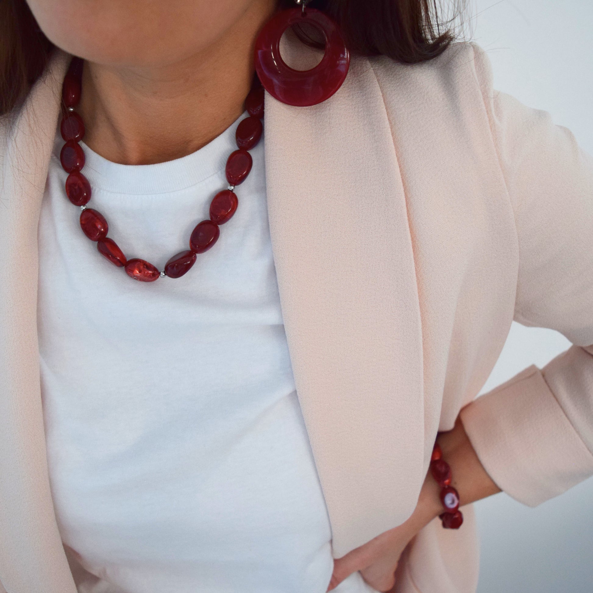 Collier bordeaux RUBIA inspiration élégante