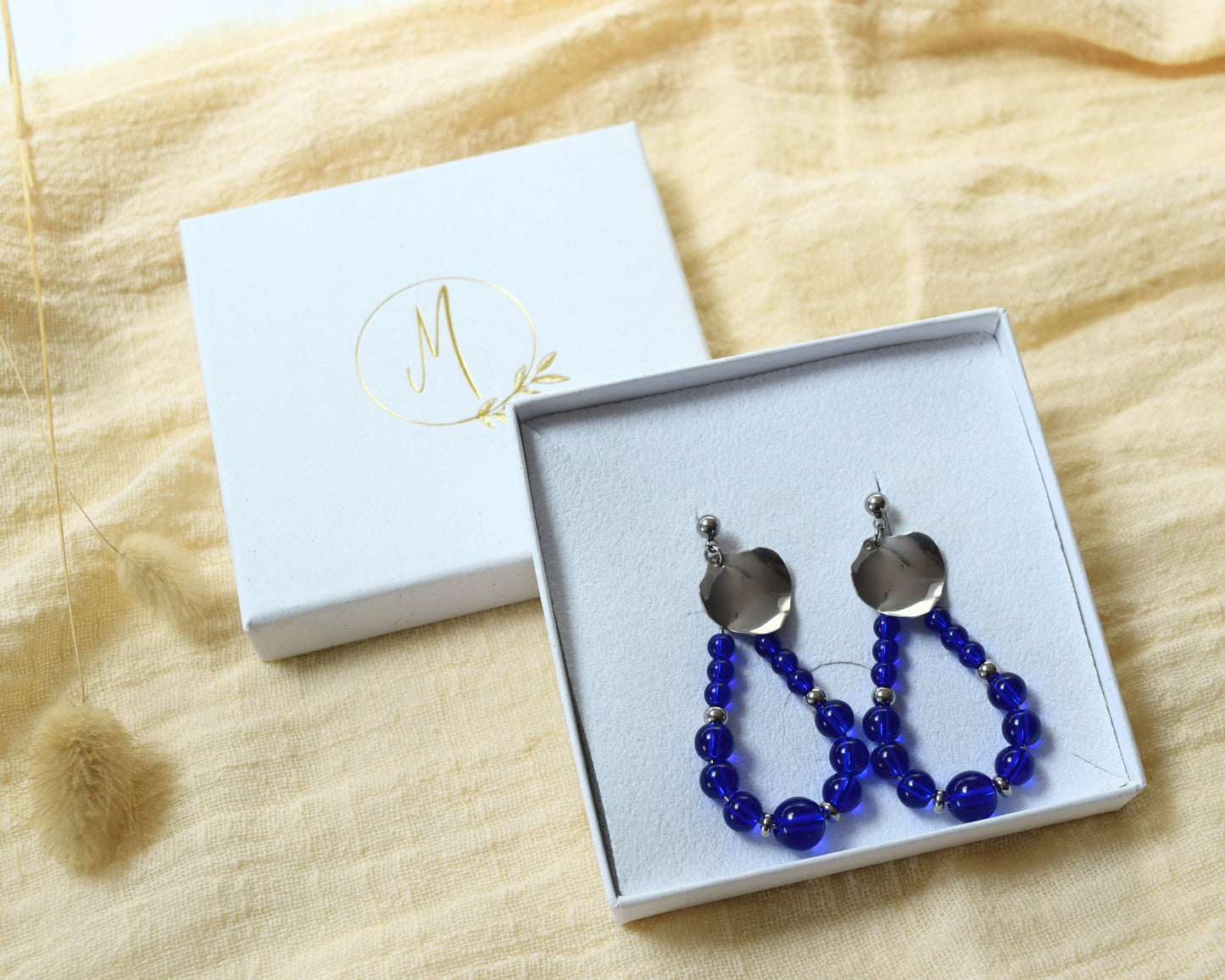 Boucles d'oreilles Gaby bleues