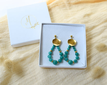 Boucles d'oreilles Gaby vertes