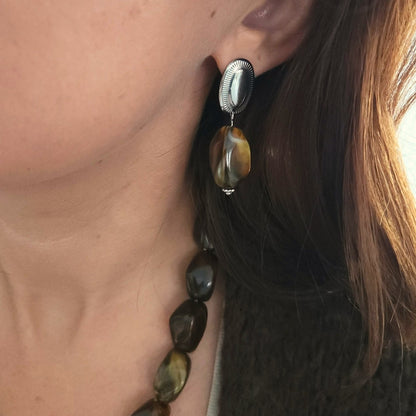 boucles oreilles chocolat caramel tendance femme
