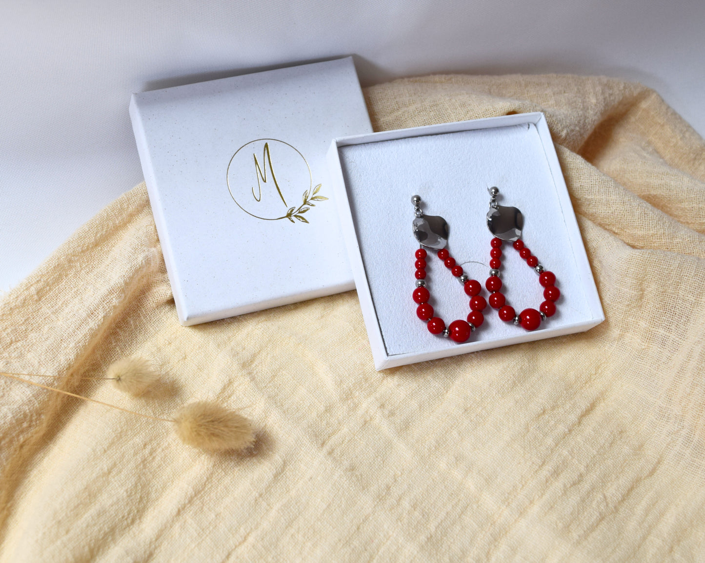 Boucles d'oreilles Gaby rouges