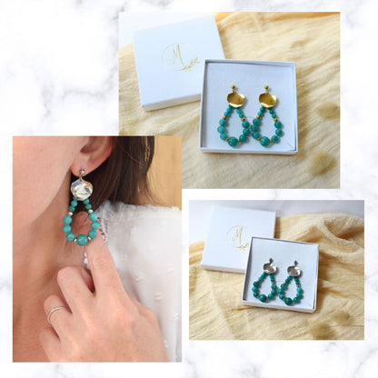 Boucles d'oreilles Gaby vertes