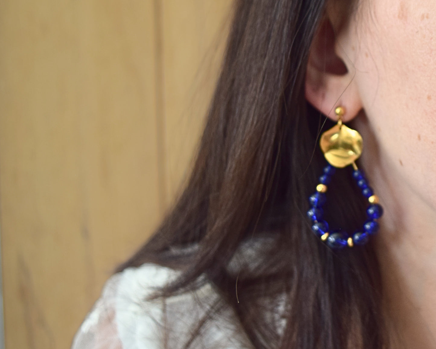 Boucles d'oreilles Gaby bleues