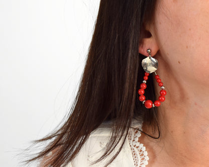 Boucles d'oreilles Gaby rouges