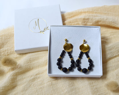 Boucles d'oreilles Gaby noires